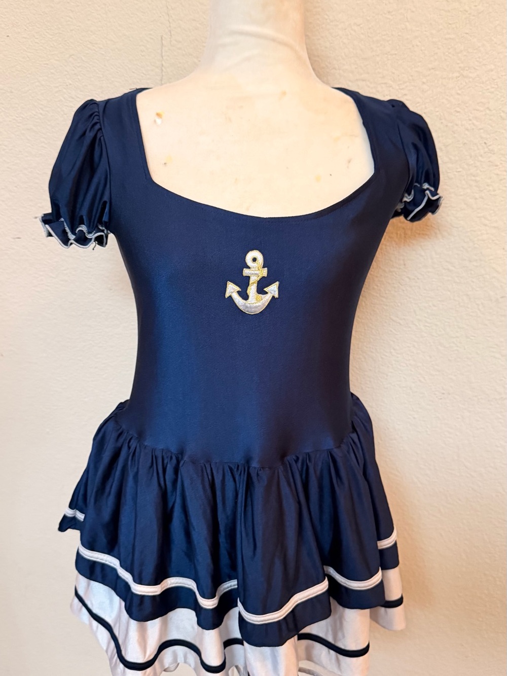 Unbranded Navy Sailor Dress with Gold Anchor - Kids Costume